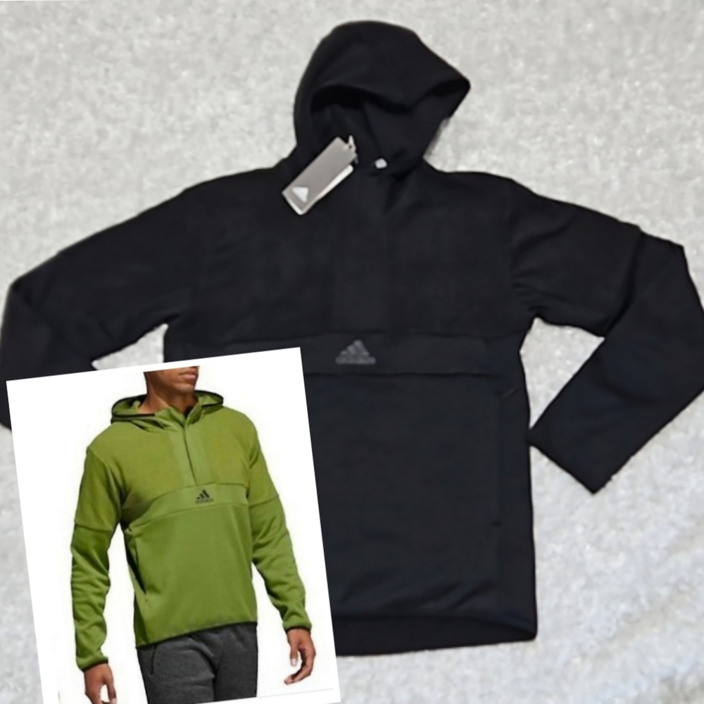 Adidas Team Issued Anorak Warm Hoodie in Black